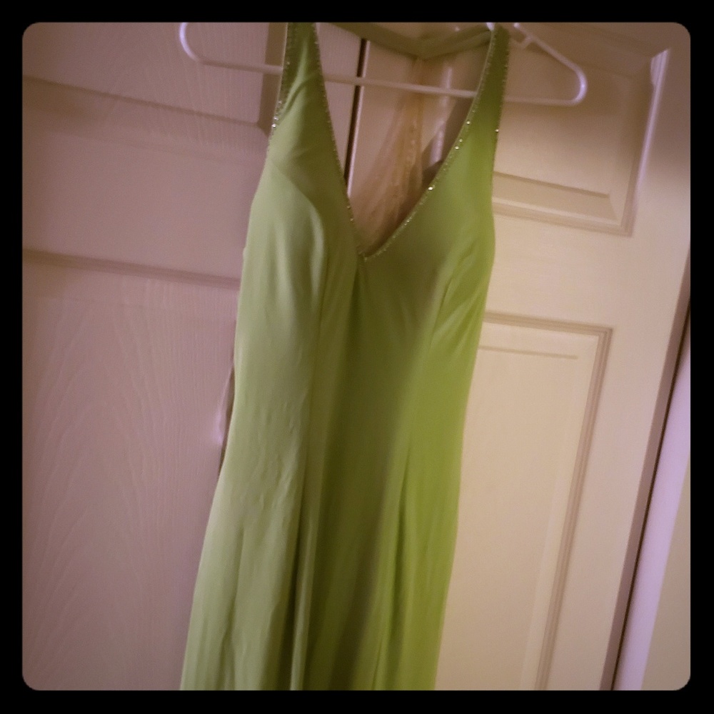 Xcite lime green prom dress